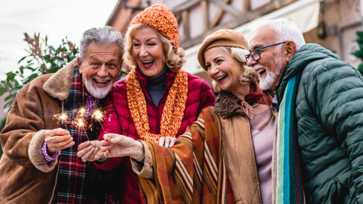 seniors celebrating the holidays